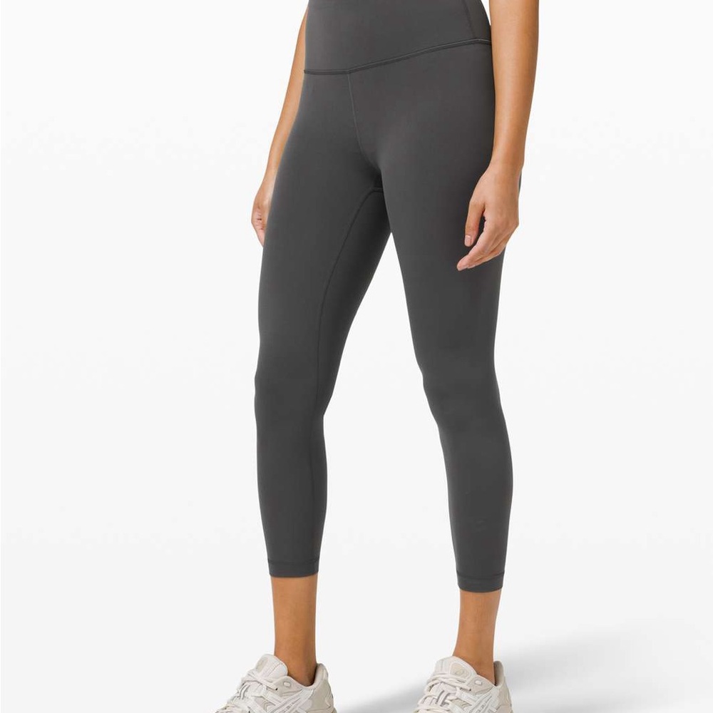 lululemon wunder train leggings 23" graphite grey size 6